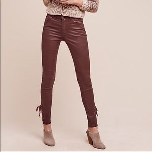 Anthropologie lace up jeans